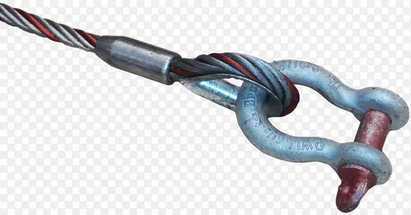 钢丝绳沿钢制卸扣提升机链