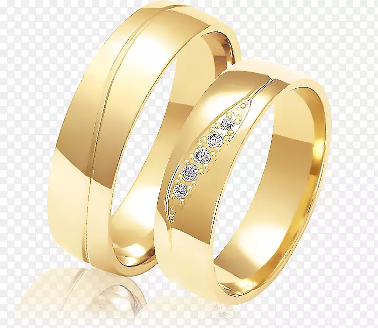 结婚戒指，金光闪闪的戒指