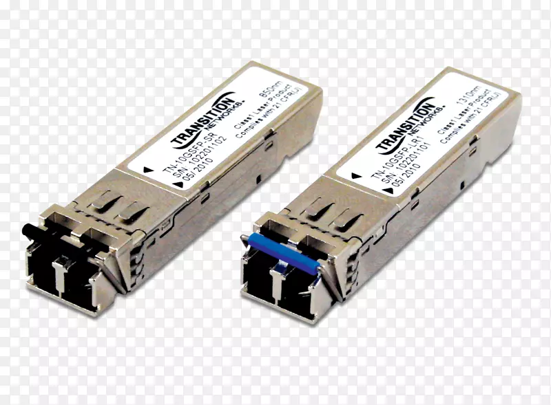 电连接器sfp+小形状因子可插接式收发器电子单模光纤小模数可插接式收发信机