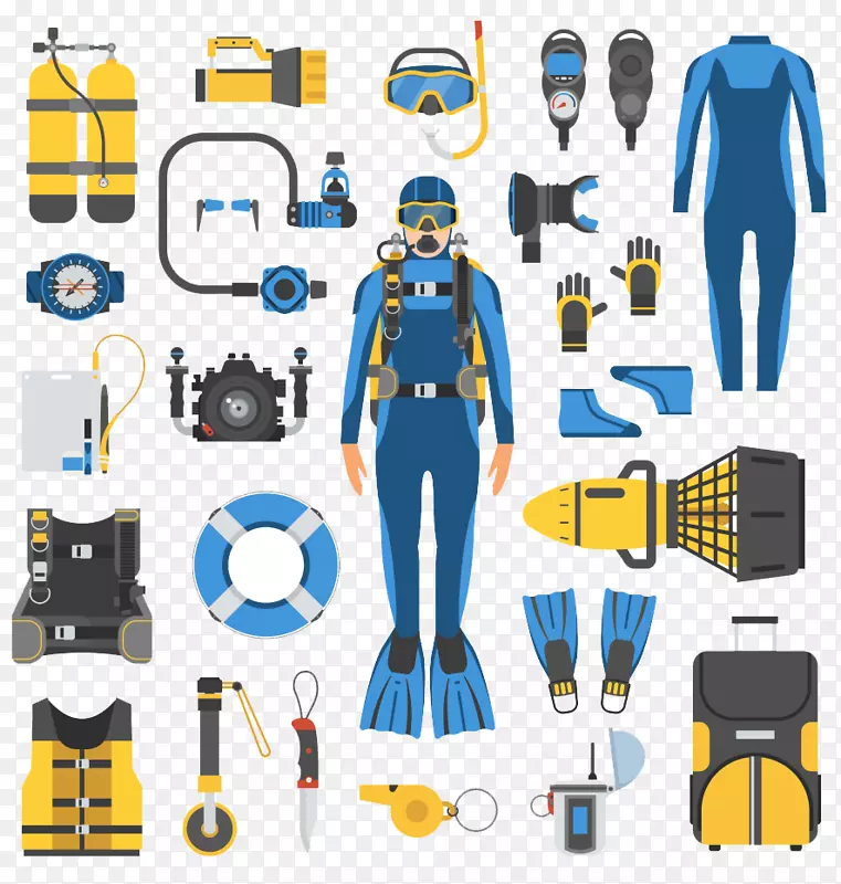 潜水设备水肺潜水套水下潜水面具休闲潜水
