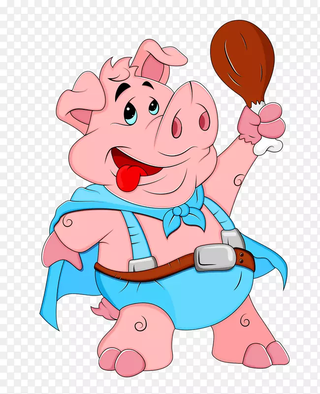 猪肉动画剪贴画-猪