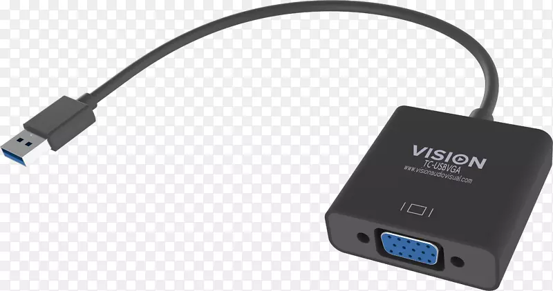 显卡和视频适配器vga连接器usb电缆vga连接器