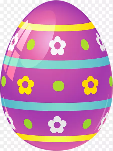 复活节兔子红色彩蛋剪贴画-复活节