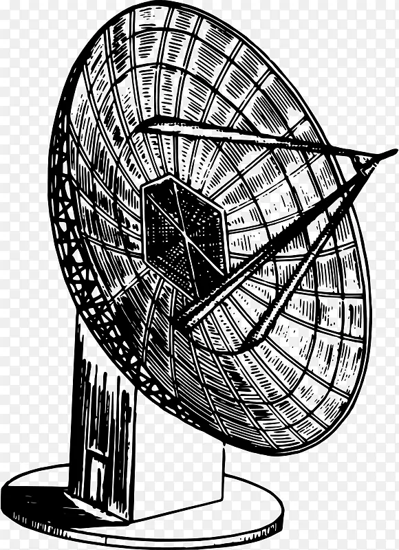 射电望远镜黑白相图