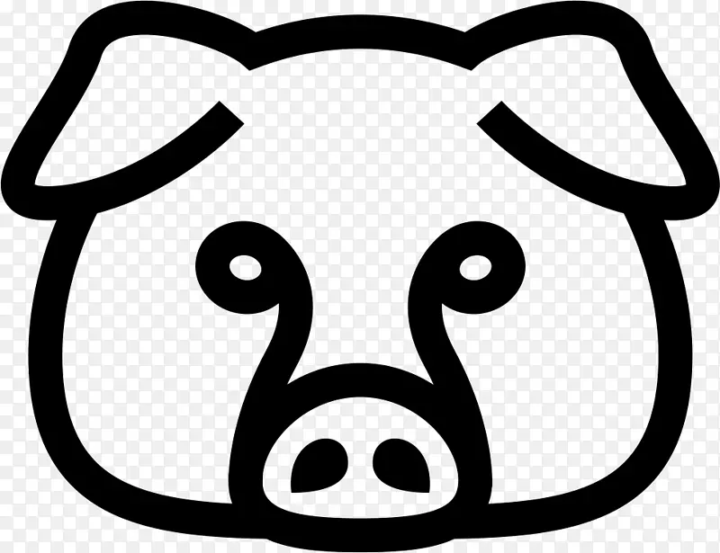 猪马剪贴画-猪