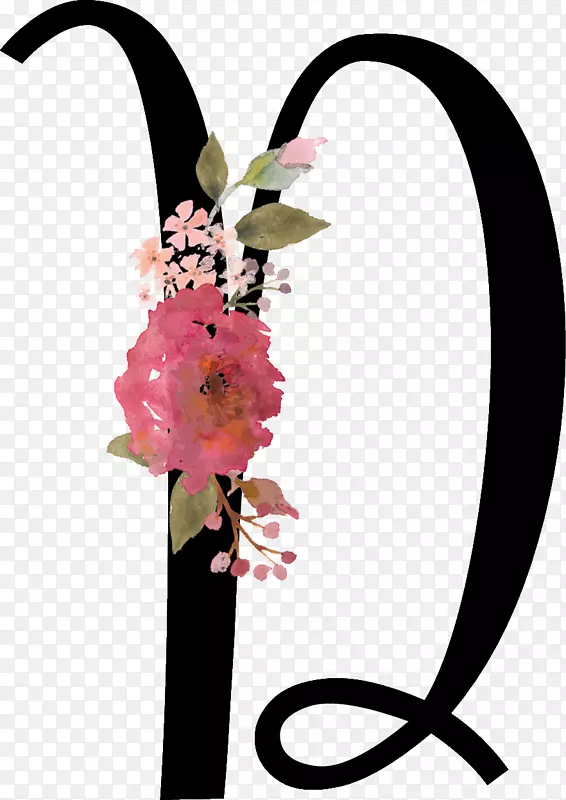 花卉设计字母首花