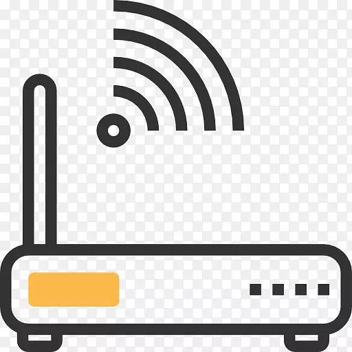 Wi-fi internet Access计算机图标服务-路由器