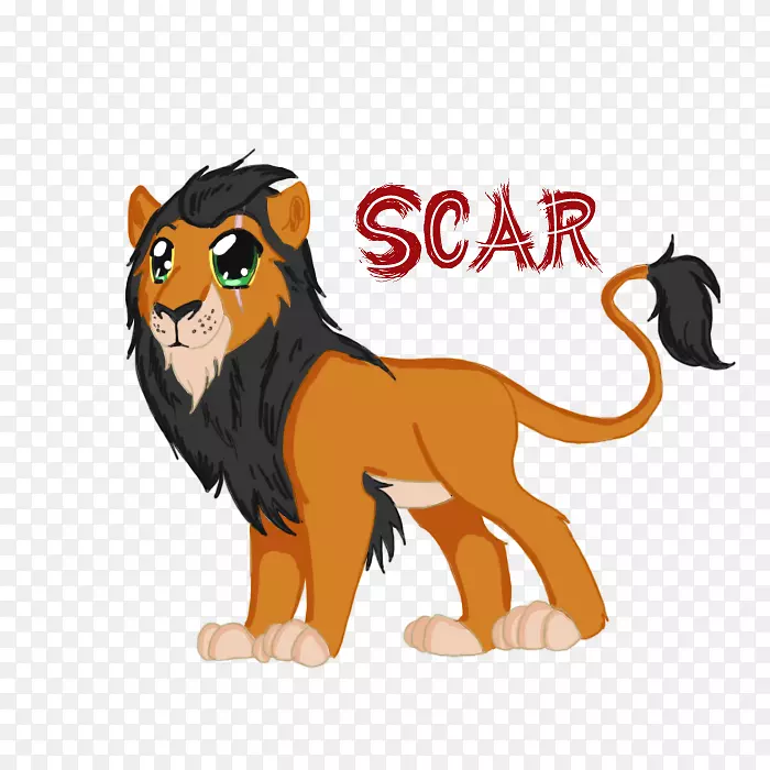 狮子伤疤辛巴·娜拉·木法沙-狮子