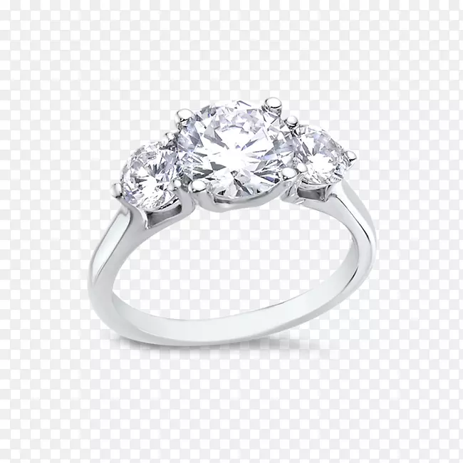 结婚戒指银身珠宝立方氧化锆