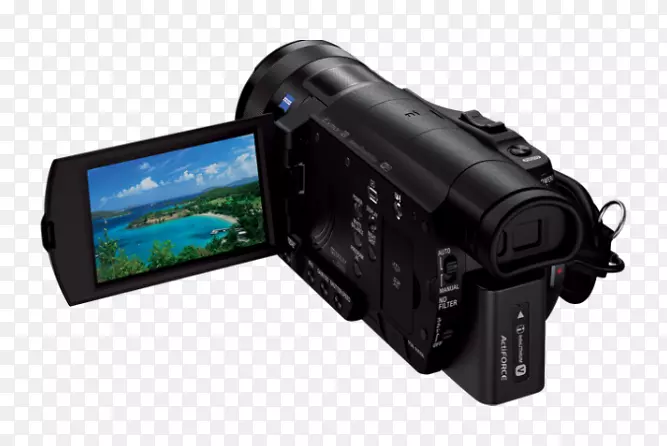 索尼手动摄像机ddr-ax 100麦克风摄像机4k分辨率.麦克风