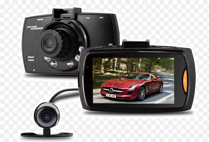 汽车仪表盘数字录像机1080 p摄像机.双摄像机