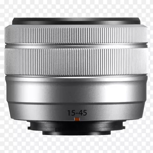 带15-45 mm镜头的Fujifilm x-a5无镜数码相机.Fujinon变焦镜头.缩放用户界面