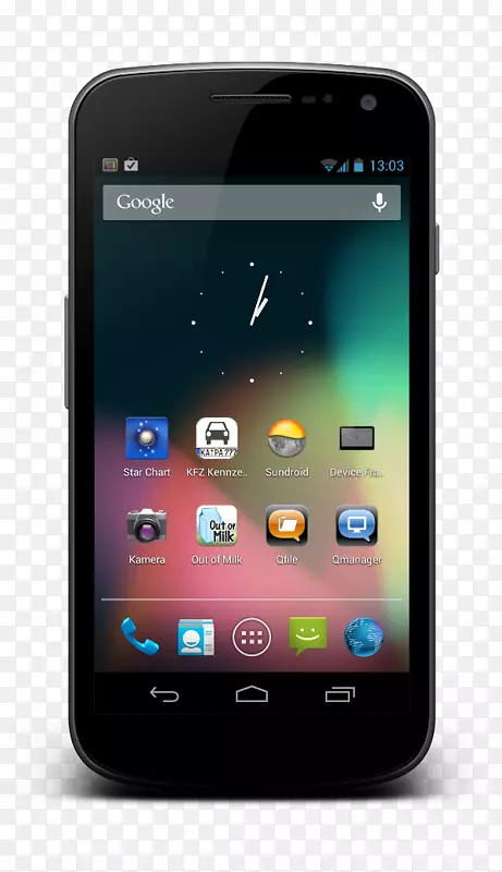 Smartphone功能电话星系连接的Nexus 7-智能手机