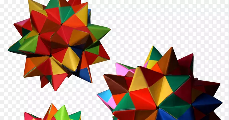 纸圣诞装饰艺术对称三角形-三角形