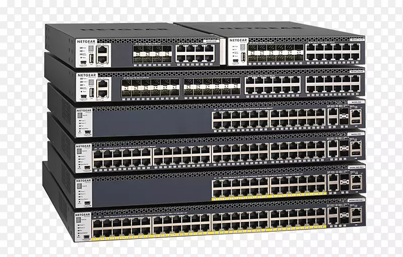 网络交换机NETGEAR 10千兆位以太网可堆叠交换机所有可能
