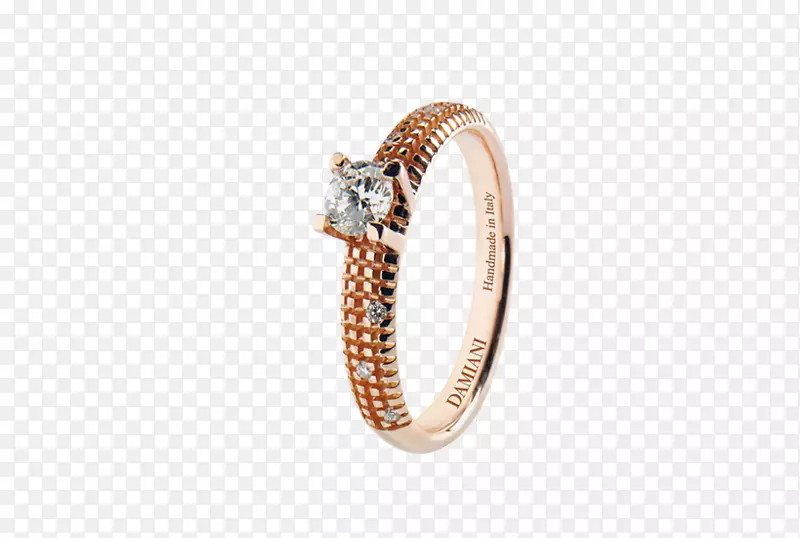 Damiani订婚戒指珠宝金戒指