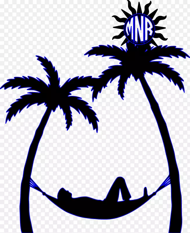 槟榔科吊床椰子树剪贴画-椰子标志