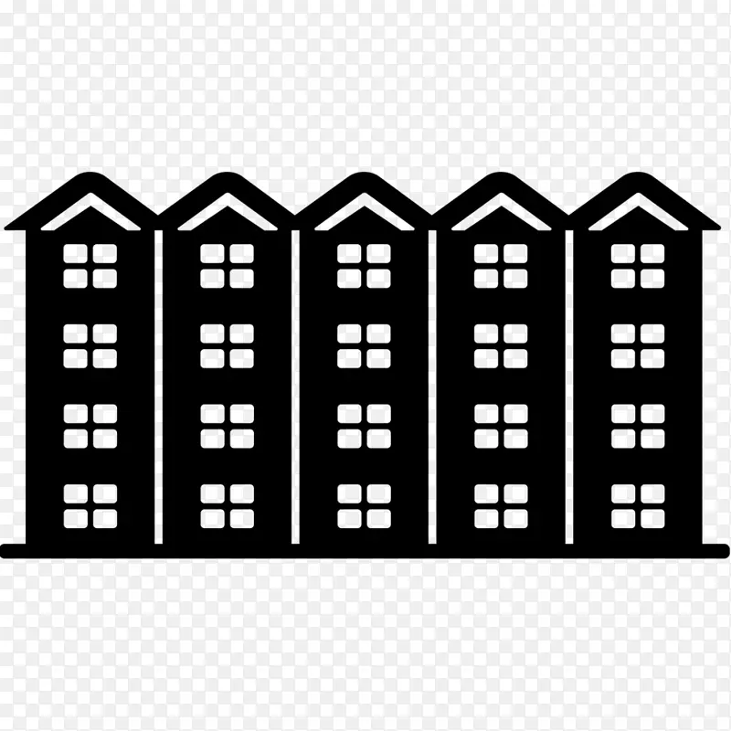 公寓，房地产，共管公寓，电脑图标，房屋-公寓