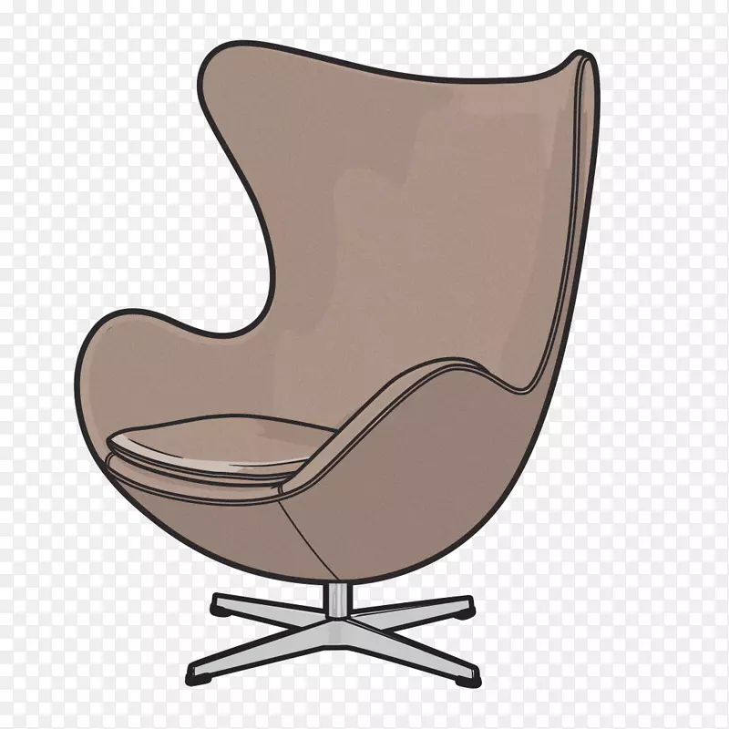 Eames躺椅鸡蛋绘图家具-椅子