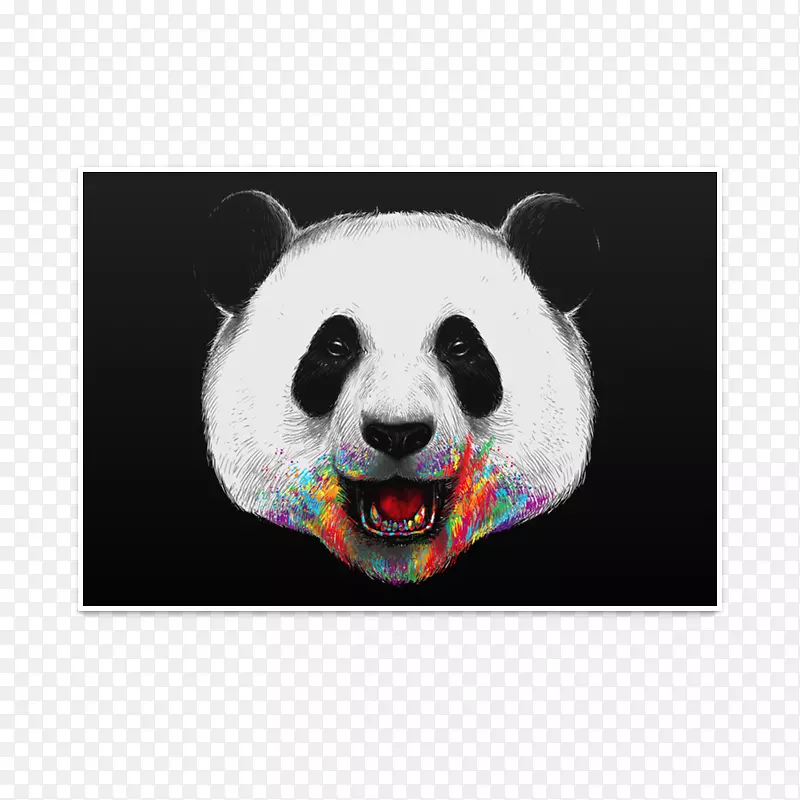 大熊猫熊红熊猫画水彩画-熊