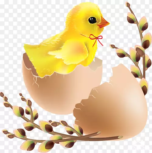 复活节兔子鸡复活节彩蛋剪贴画-复活节
