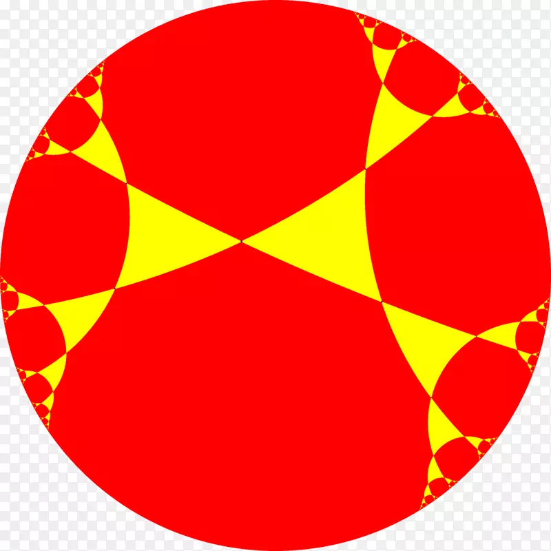 双曲平面圆中的三角拼贴双曲几何菱形平面图均匀倾斜