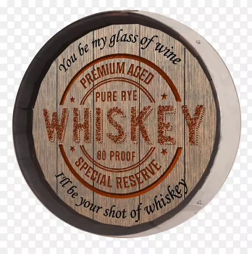 波旁威士忌标签桶