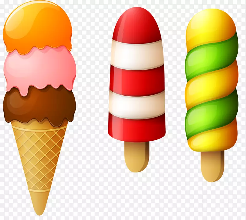 冰淇淋锥圣代那不勒斯冰淇淋草莓冰淇淋-冰淇淋