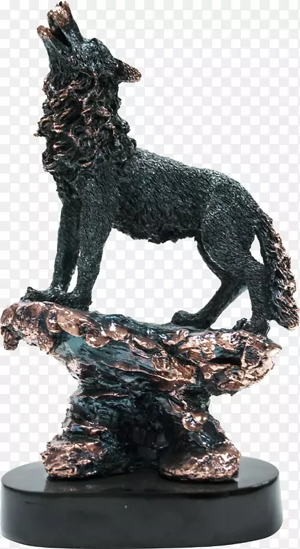 铜像雕像灰狼-人