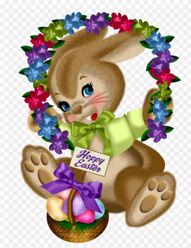 复活节兔子Youtube节日圣诞卡-复活节