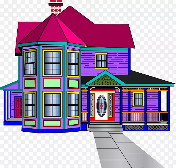 家居游戏建筑剪贴画-房子