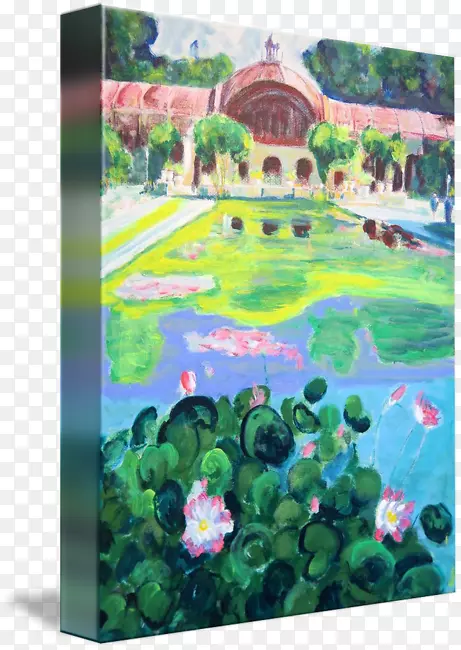 巴尔博亚公园画展包画艺术倒映池