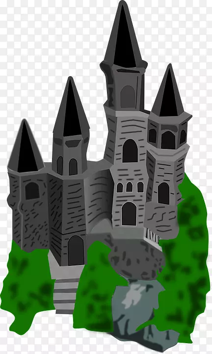 绘画城堡剪贴画-dessin动画9