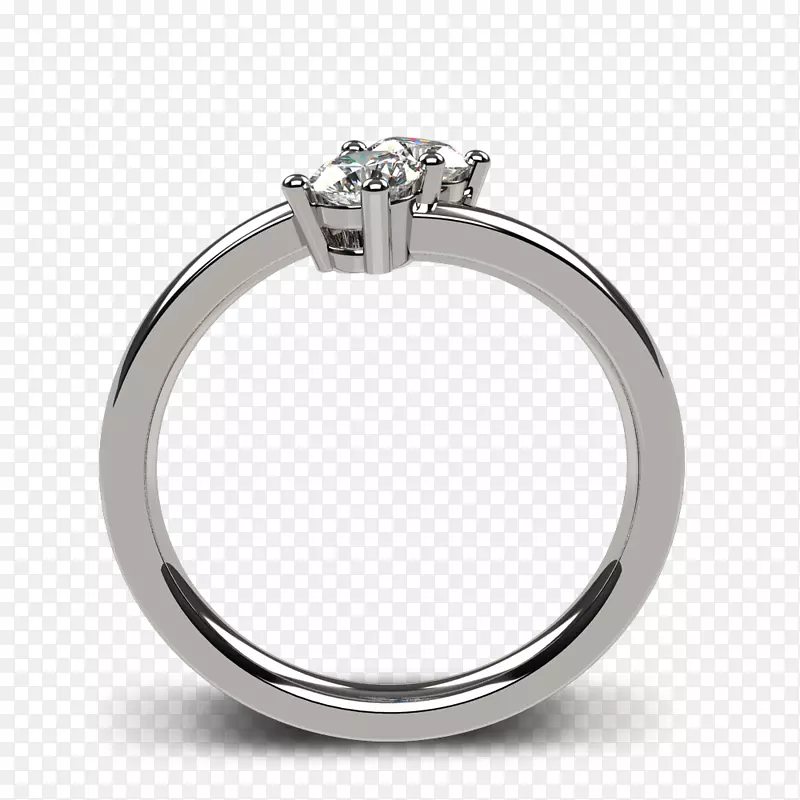 订婚戒指纯银立方氧化锆戒指