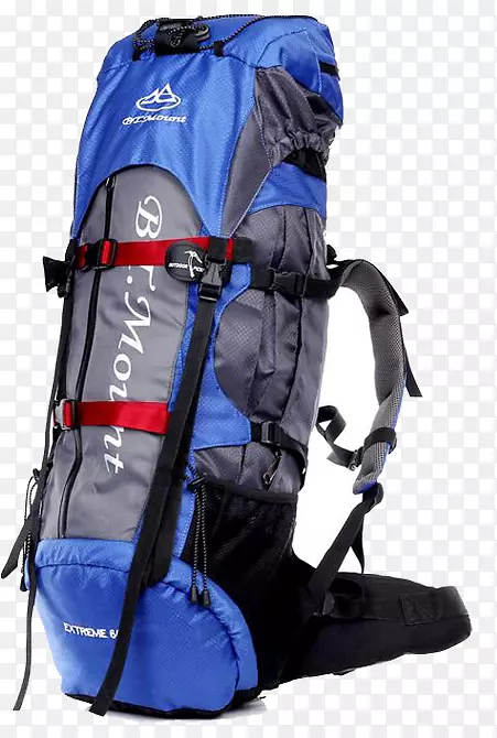 背包钴蓝色徒步旅行设备.背包