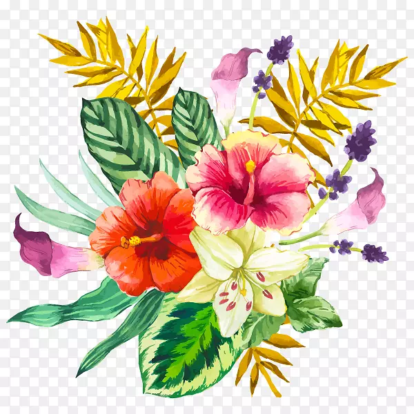 花束设计剪贴画-花