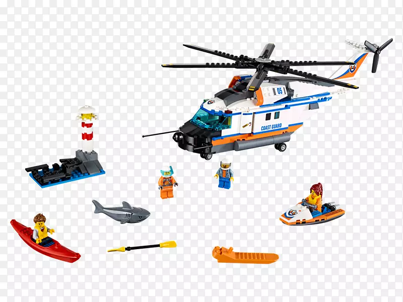 乐高60166城市重型救援直升机乐高城玩具