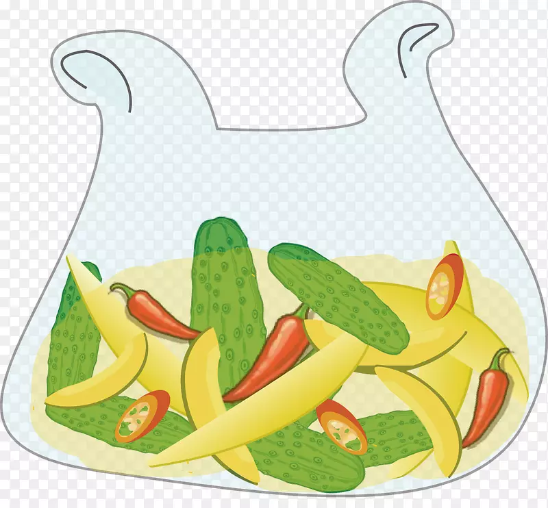 香蕉蔬菜柠檬黄瓜食物亚美尼亚黄瓜-香蕉