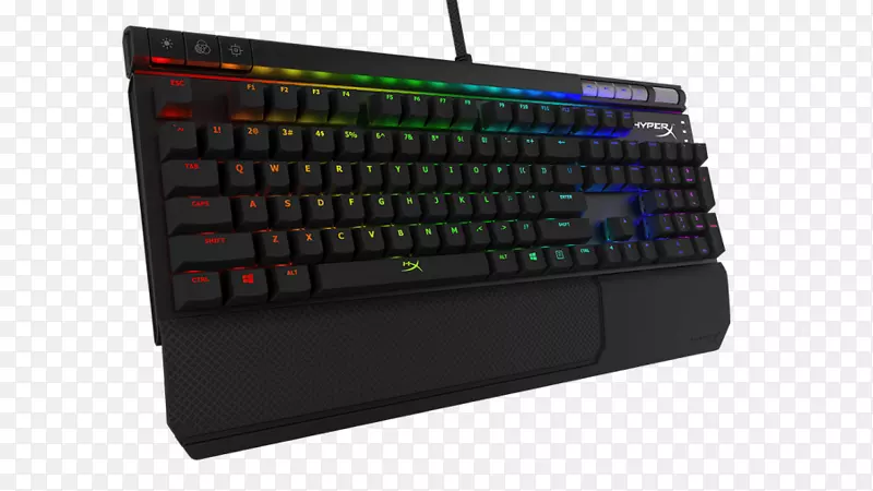 电脑键盘电脑鼠标HyperX合金精英RGB机械游戏键盘金斯敦高温合金-电脑鼠标