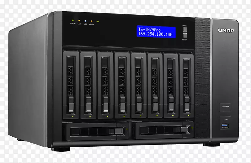 网络存储系统QNAP系统公司网络录像机数据存储qnap ts.ec1080 pro prokless 10 bay nas ts.ec1080