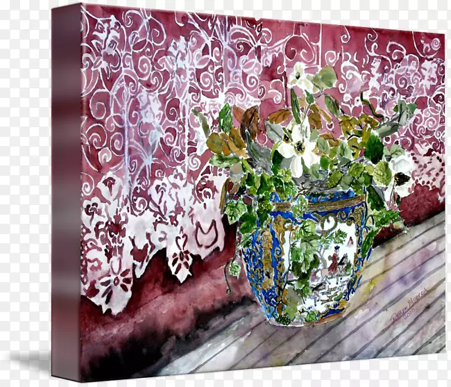 花卉设计画廊包帆布静物画框水彩花边
