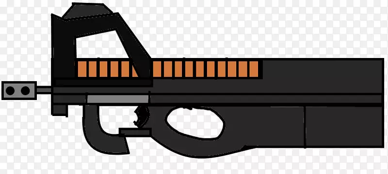 触发火器FN P90绘图杂志