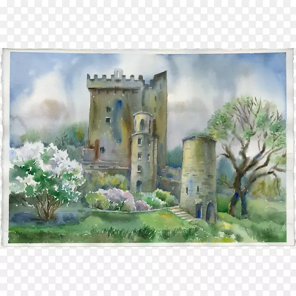 布拉尼城堡水彩画