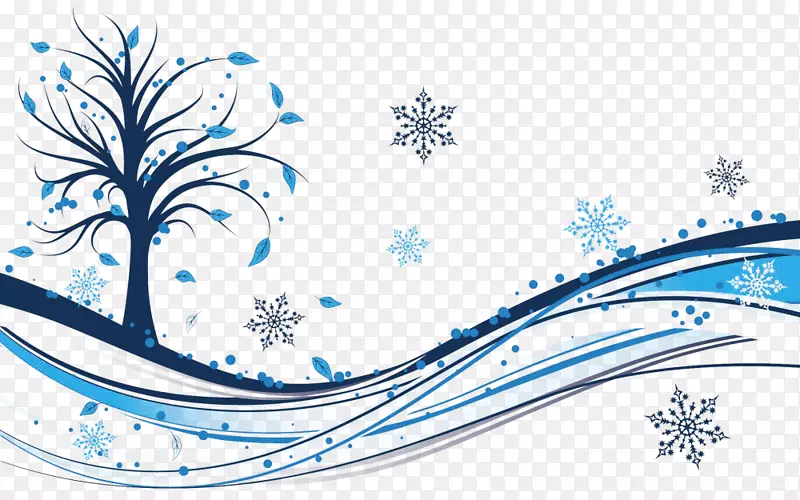 桌面壁纸，冬季圣诞壁纸-雪树