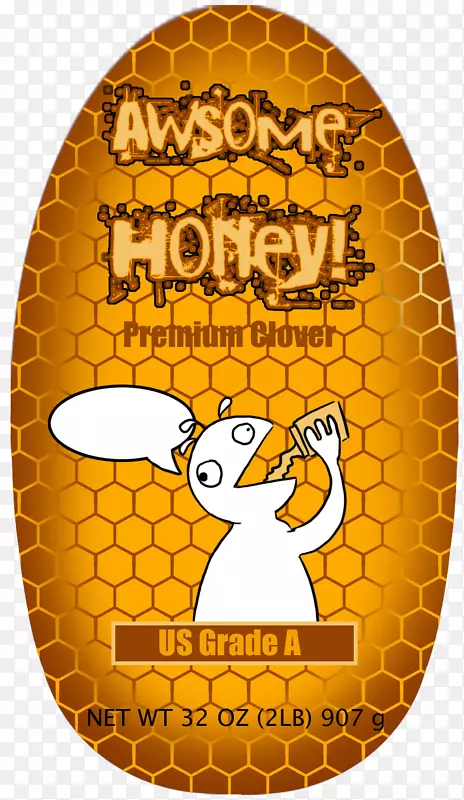 昆虫食品卡通字体.蜂蜜标签