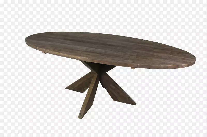 台面椭圆形木脚垫金属桌