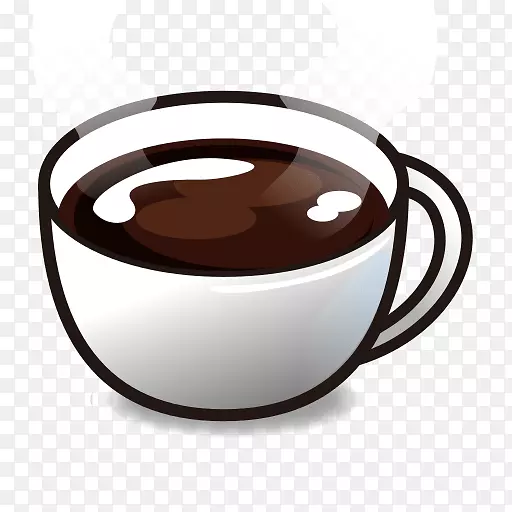 咖啡杯表情符号热巧克力茶-咖啡