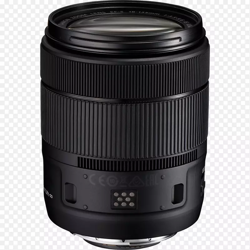 佳能ef-s 18-135 mm镜头，佳能镜头安装，eos佳能1276c002ef-s 18-135 mm f-3.5-5.6是USM镜头-照相机镜头。