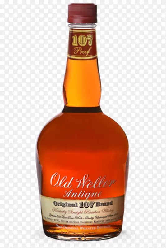 利口酒波旁威士忌制造商的标志水牛酿酒厂-瓶