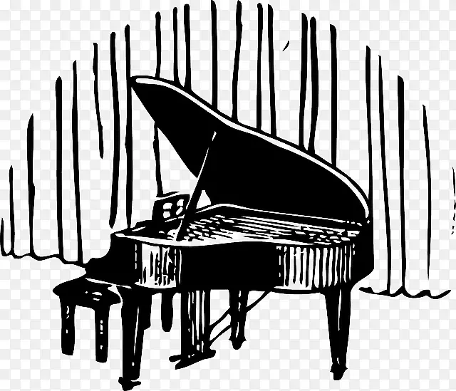 钢琴卡通音乐键盘剪贴画钢琴